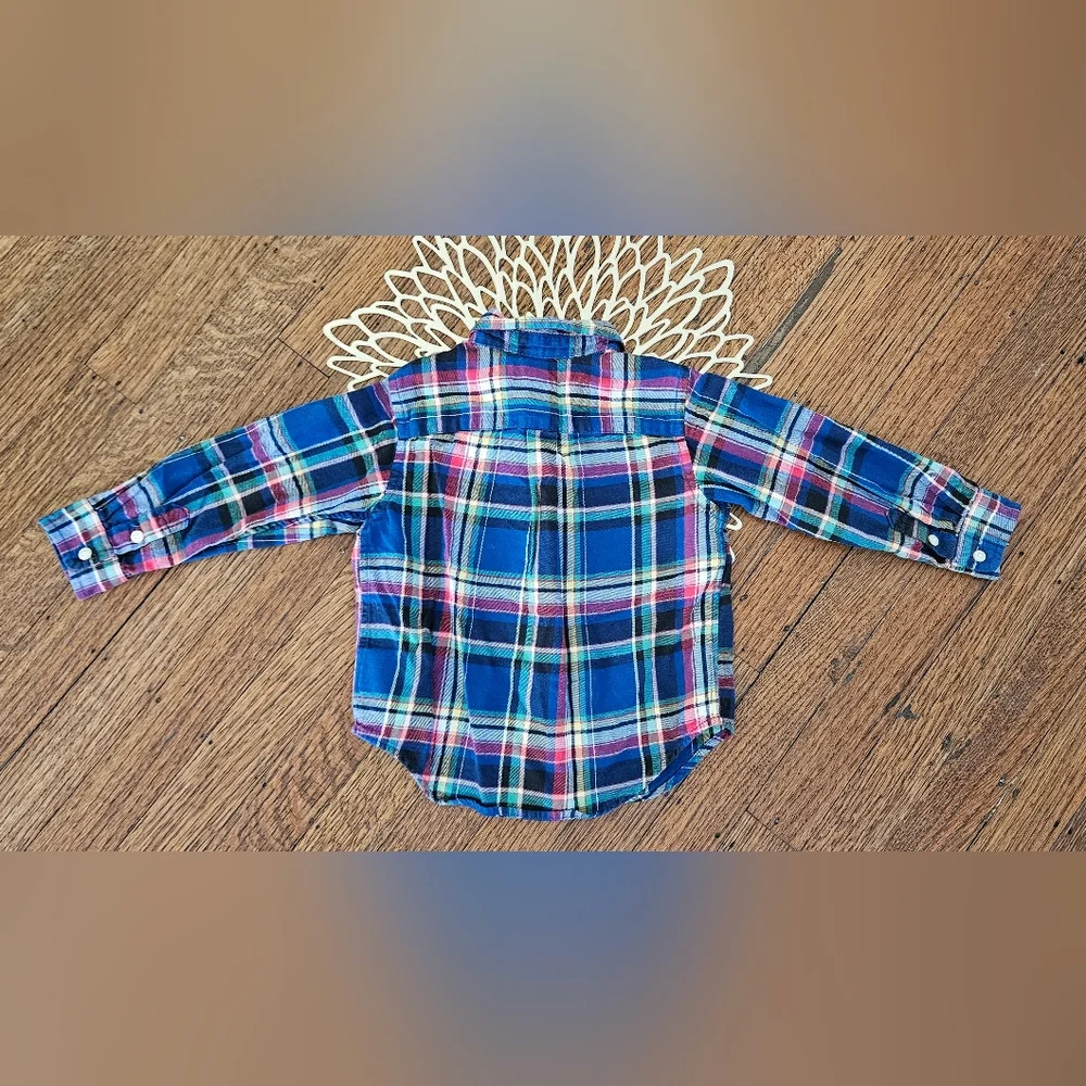 Ralph Lauren Plaid Longsleeve Button Up Size 24 Months